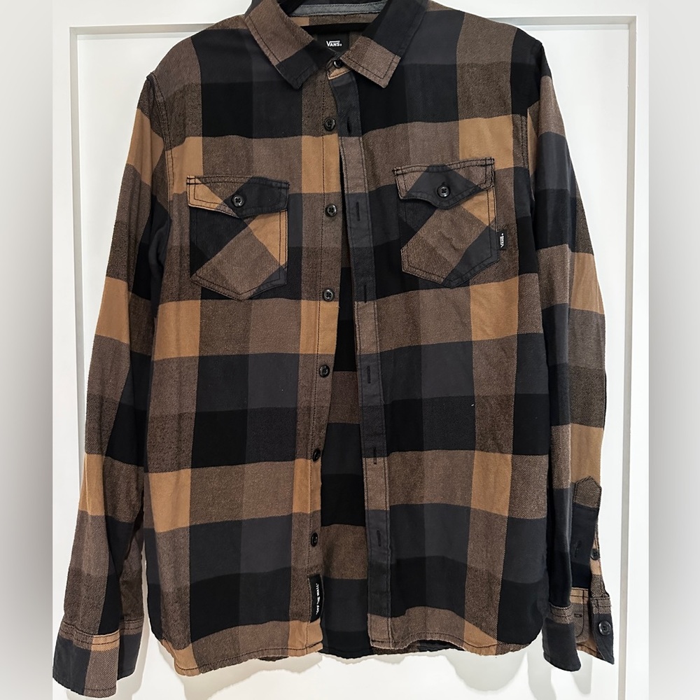 Vans | Men’s Button Down Shirt | Large | Brown
